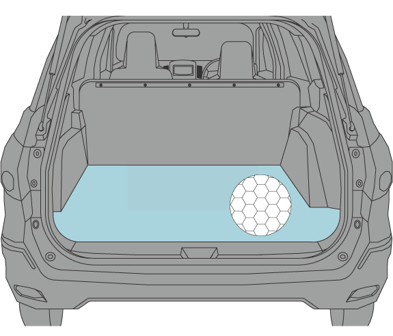 その他、車の内装(天井・ドア・デッキボード等)の芯材など